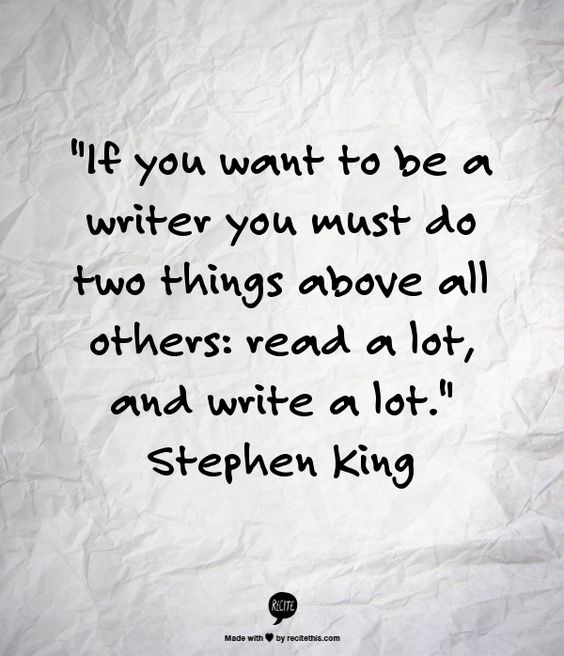 Stephen King Read a Lot Quote