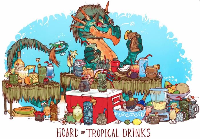 Hoard of Tropical Drinks by Iguana Mouth