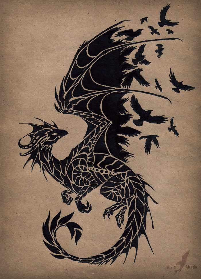 black_raven_dragon_by_alviaalcedo