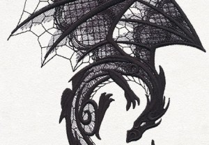 Dark Creatures - Dragon by Urban Threads (detail)