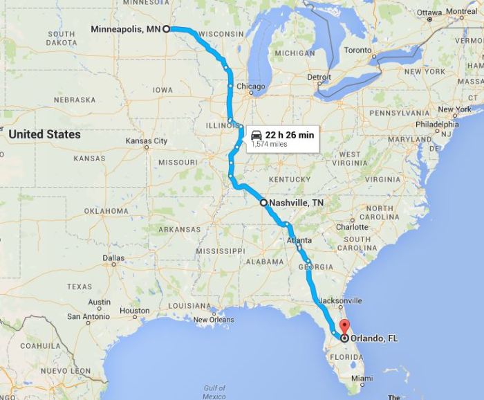 Minneapolis to Orlando