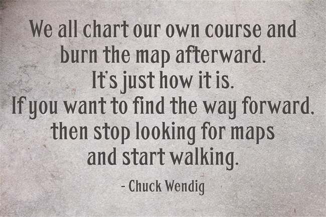 Chuck Wendig Quote - Burn the Map