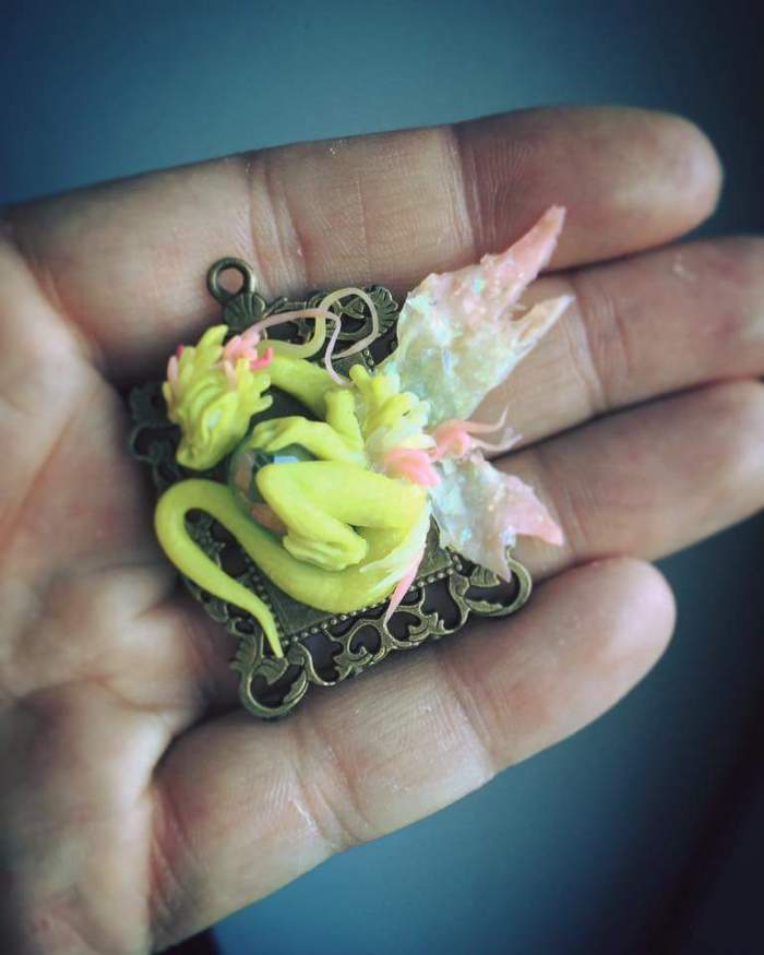 Summer Fairy Dragon Pendant by Umberto M