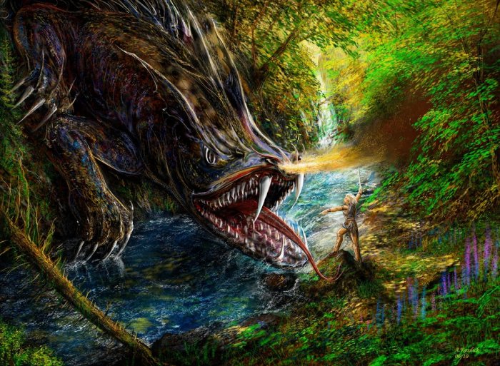 sigurds_fight_with_fafnir_by_andrekosslick