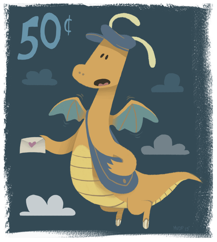 Dragonite Stamp by sketchinthoughts